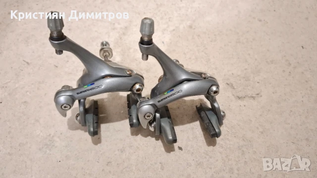 Shimano 600 Tricolor - ретро шосейни спирачки ( челюсти ) и шифтъри