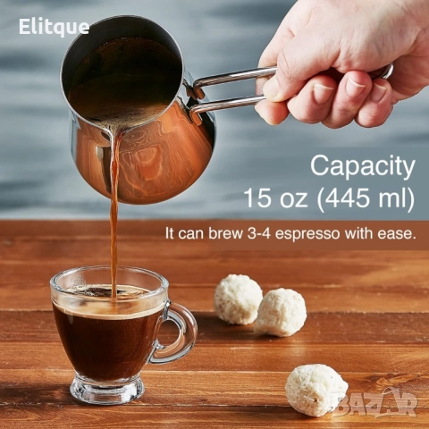 Елегантен дизайн джезве за кафе от висококачествена неръждаема стомана, снимка 3 - Други - 52903344