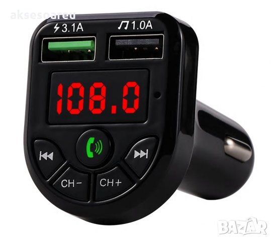 Авто трансмитер FM с LED дисплей MP3 Плейър модулатор с Bluetooth 5.0 FM Handsfree Micro SD Автомоби, снимка 11 - Аксесоари и консумативи - 35214345