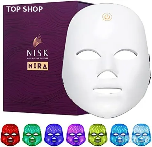 Нова Маска за Терапия с LED Светлина за Лице - Анти-Стареене и Почистване, снимка 3 - Тримери - 49321272