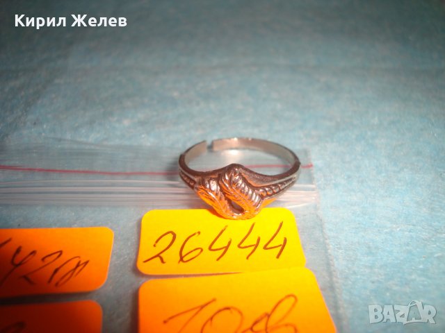 СТАР ФЛОРАРЕН ПОСРЕБРЕН ВИНТИДЖ АРТ ПРЪСТЕН 26444, снимка 3 - Антикварни и старинни предмети - 34806241