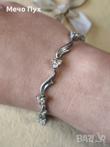 Сребърна гривна (335), снимка 5 - Гривни - 52456247