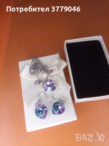 Комплект колие и обици , снимка 3 - Бижутерийни комплекти - 51811271