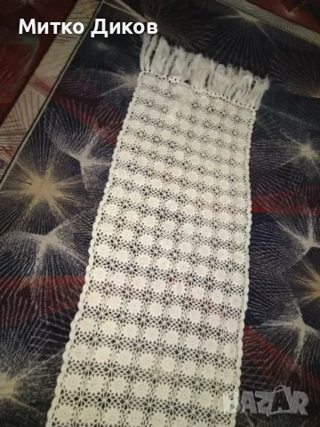 Шал плетен на една кука нов 186 см с ресните -те са по 17см, снимка 5 - Декорация за дома - 49680928