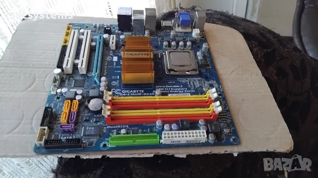 Дънна платка Gigabyte GA-E7AUM-DS2H Socket 775 CPU+FAN, снимка 5 - Дънни платки - 48871879