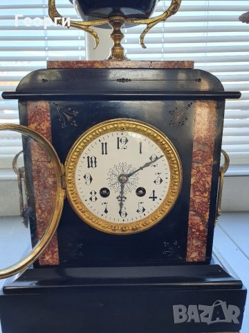 Каминен антикварен френски часовник , снимка 4 - Антикварни и старинни предмети - 34829347