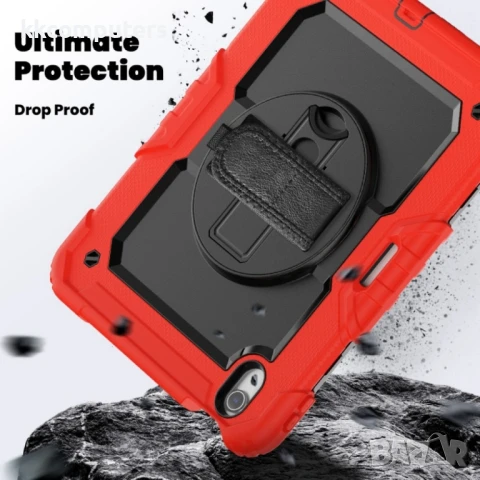 Apple iPad Air 11 2024 Silicone Hybrid PC Tablet Case /Shoulder Strap Удароустойчив Калъф и Протекто, снимка 10 - Калъфи, кейсове - 51025510