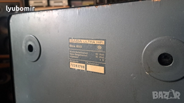 Saba Ultra hi-fi box 600, снимка 10 - Тонколони - 52965249