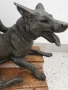 57см-20кг Carvin ЦAM статуетка/стара френска скулптура/фигура на кучета-немски овчарки, снимка 8