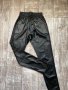 Нов кожен елегантен панталон XS /S размер с ластик на талията висока талия , снимка 4