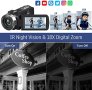 Нова 4K 48MP Видеокамера IR Нощно Виждане 18x zoon +2 Батерии, снимка 6