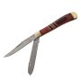 Висококачествен компактен колекционерски джобен сгъваем нож Elk Ridge Trapper Pakkawood.(ER954WBCR), снимка 4