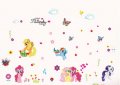 5 Понита и пеперуди Малкото Пони Малкото Пони My Little Pony стикер за стена и мебел самозалепващ , снимка 1