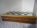 Голяма Луксозна дървена кутия за игра на шах с дърворезба, снимка 4