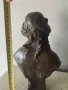 Стар бронзов бюст,авторски, снимка 5