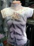 СТРАХОТНА блуза с поло-яка и къс ръкав, снимка 1 - Корсети, бюстиета, топове - 38778006