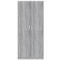 Гардероб, сив сонома, 80x52x180 см, инженерно дърво, снимка 6