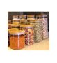 Квадратни стъклени буркани с дървени капачки 🌿🍶, снимка 1 - Кутии за храна - 43433634