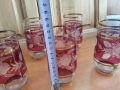 Ретро стъклена кана с чаши гравирани, снимка 7