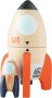Дървена космическа дуо играчка със скрита мини ракета за малки деца, снимка 1 - Влакчета, самолети, хеликоптери - 43216656