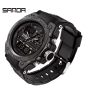 SANDA 6024 Спортен дигитален мъжки часовник LED двоен дисплей Водоустойчив военен удароустойчив, снимка 2