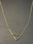 Златно колие сърце чисто ново злато Gold zlatno 14 karat 585, снимка 8