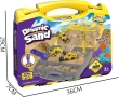 Кинетичен пясък Dynamic Sand – строителен комплект в куфар с машини и форми (750 г), снимка 6