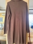 Кафява плетена туника/рокля с прехлупване, снимка 3