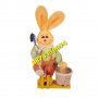 Великденски заек с кошничка за яйце Bunny with Basket, снимка 1 - Декорация за дома - 32289499