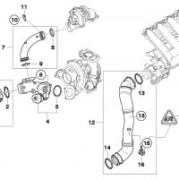 3 броя Уплътнения маркуч турбо за BMW E87 E46 E90-93 E60 M47 M57 11617790547, снимка 4 - Части - 33277413