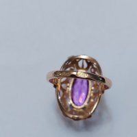 Златен руски пръстен с александрит, снимка 8 - Пръстени - 40201412