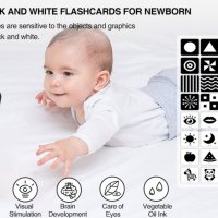  Ново! Двустранни Черно-бели шаблони за визуално стимулиране и логика за деца, снимка 5 - Образователни игри - 36886363