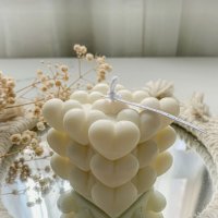Ароматна свещ сърчице, candle heart, снимка 2 - Декорация за дома - 43989349