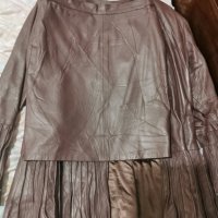 Кожено яке и кожена пола , естествена кожа , М размер, снимка 1 - Поли - 35601171