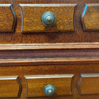 Винтидж нощно шкафче с две чекмеджета., снимка 4 - Антикварни и старинни предмети - 44923997