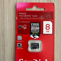 Карта памет SANDISK MICROSDHC CARD 8GB, снимка 1 - Карти памет - 43913784