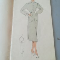 Албум с модели. 1952г. Robes elegantes. Ретро мода. Литография. Модели на дамски дрехи. Дизайнерски., снимка 5 - Антикварни и старинни предмети - 37525030