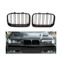 Двойни бъбреци решетки, BMW E36, 1991-96 г., черен гланц, лак, преди фейслифта, снимка 6 - Аксесоари и консумативи - 43157606