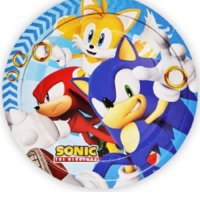Соник Sonic 8 бр големи парти чинии чинийки рожден ден, снимка 2 - Чинии - 40550390