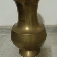 № 6211 стара метална / месингова ваза   , снимка 2 - Други ценни предмети - 36674681