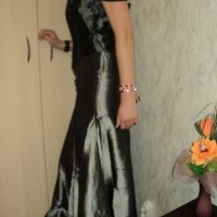 Официална бална дълга дамска рокля с шал/ наметало, снимка 2 - Рокли - 32561032