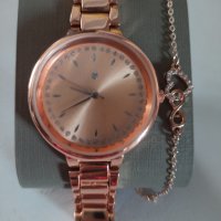 дамски часовник 36 мм,в цвят розово злато, снимка 4 - Дамски - 44059389