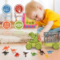 Нов Игрален комплект Играчки Дино камион 12 фигурки на динозаври за деца, снимка 5 - Образователни игри - 40129301