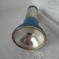 ГДР електрическо фенерче, фенер батерия метал -3, снимка 1 - Колекции - 28881273