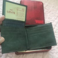 Оригинални мъжки кожени портфейли марка LEVI’S - светлосиви, снимка 2 - Портфейли, портмонета - 27380496