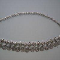 Накит за глава - етно диадема с пендари, имитация злато и сребро, снимка 4 - Колиета, медальони, синджири - 27073023