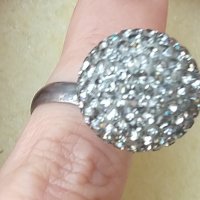 Сребърен пръстен топка с кристали "Swarovski"® / проба 925 и Житен клас , снимка 9 - Пръстени - 26286330