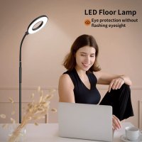 LED подова лампа с регулируем цвят и дистанционно управление със сензорен димер, снимка 5 - Лампиони - 40028407