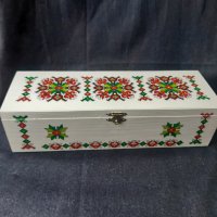 Ръчно изработена народна кутия за бижута, снимка 3 - Бижутерийни комплекти - 34945901