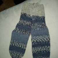 Ръчно плетени детски чорапи 75% вълна, снимка 1 - Чорапи - 38656180